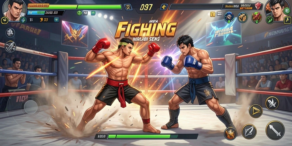 Screenshot gameplay Fighting yang intens dan seru di 93337.