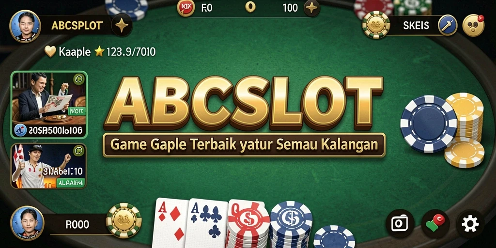 Tampilan gameplay seru dari game Gaple ABCSLOT.