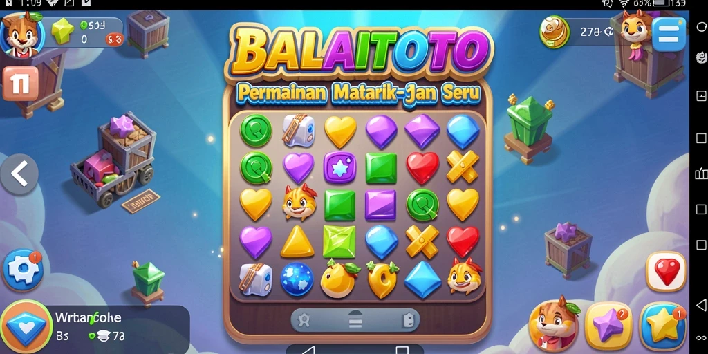 Tampilan gameplay menarik dari BALAITOTO dalam genre Match-3.