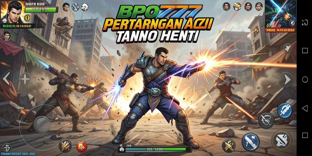 Screenshot BPO777 menampilkan aksi pertarungan yang mendebarkan.