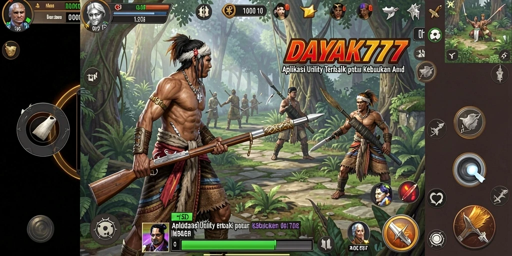 Screenshot utama DAYAK777 yang mendemonstrasikan fitur aplikasi Utility.