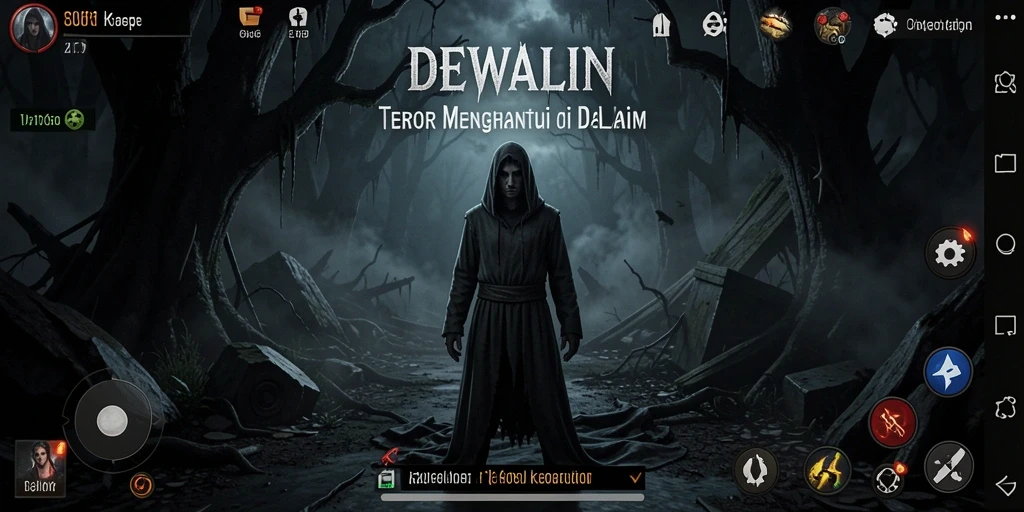 Tampak menakutkan yang menampilkan gameplay DEWALIN.