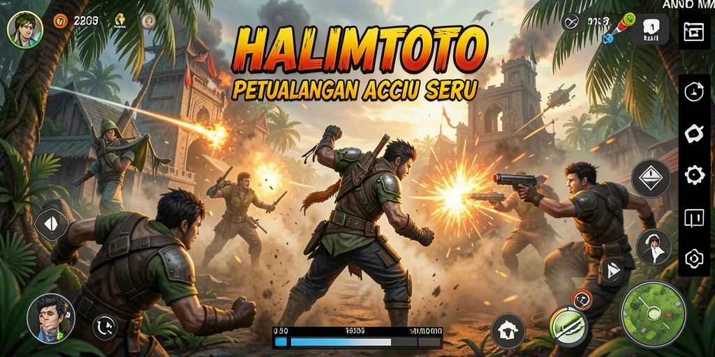 Gameplay HALIMTOTO yang penuh aksi dan petualangan.