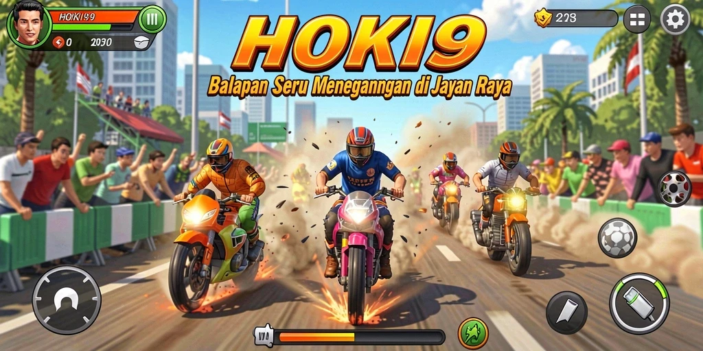 Gameplay HOKI9 yang seru dan balapan mendebarkan.