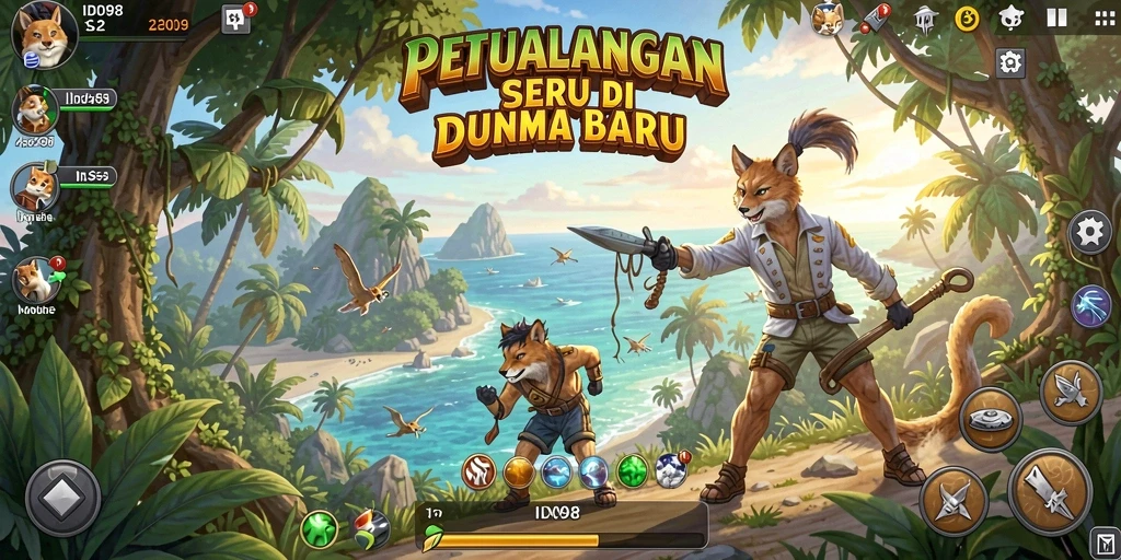 Screenshot ID098 menampilkan gameplay yang menakjubkan dalam petualangan.