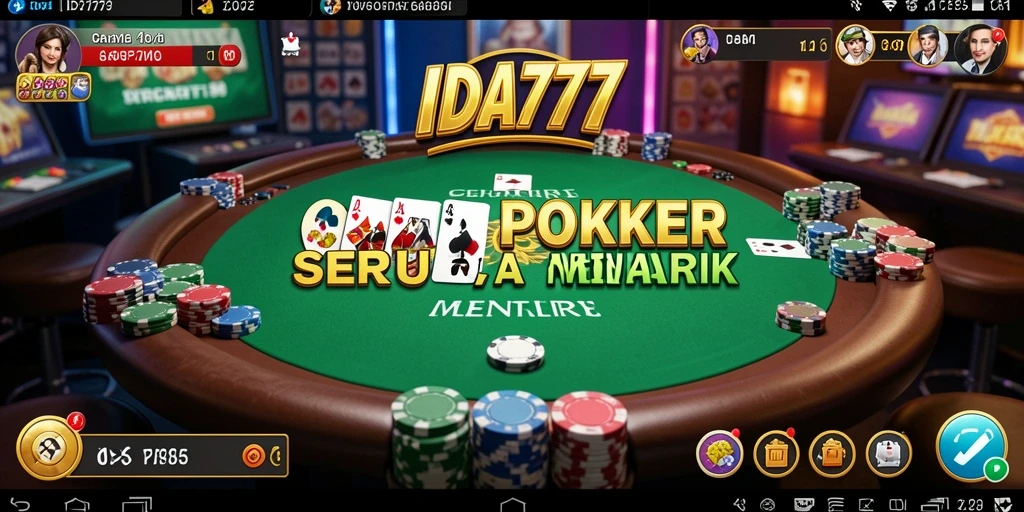 Tampilan gameplay menarik dalam game Poker IDA777.
