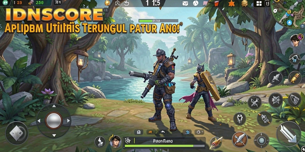 Tampilan screenshot IDNSCORE menampilkan antarmuka aplikasi Utility yang menarik dan fungsional.
