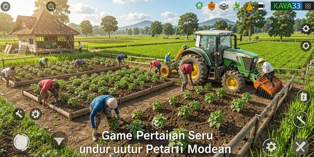 Tampilan gameplay seru di KAYA33 dengan aktivitas pertanian yang menyenangkan.
