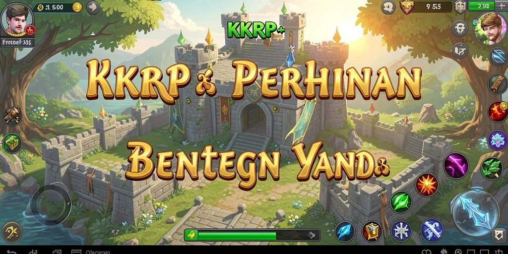 Tangkapan layar mendetail memperlihatkan aksi Tower Defense di KKRP.