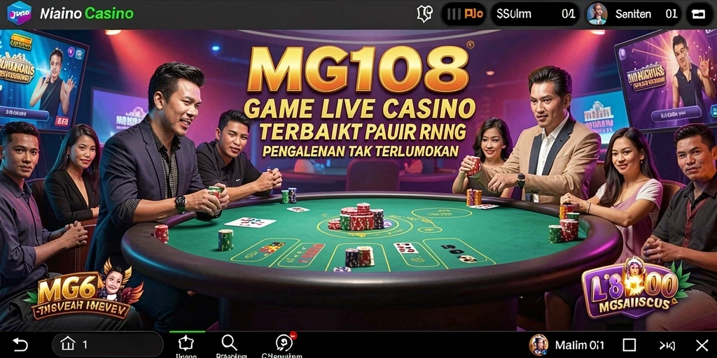 Tampilan menarik dari gameplay Live Casino di MG108.