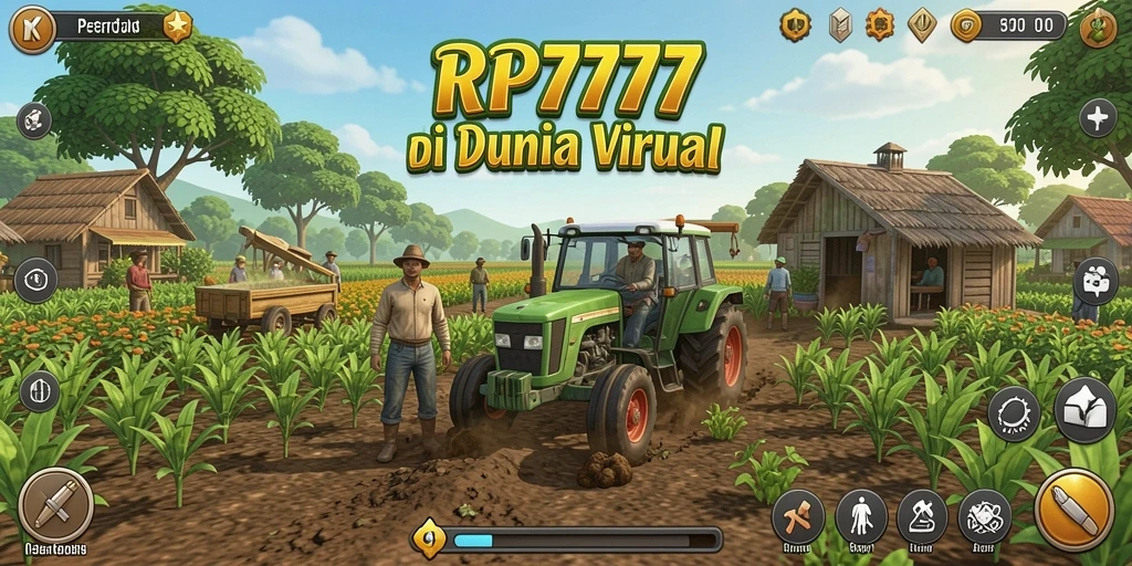 Tampilan gameplay RP777 dengan aktivitas pertanian yang seru.