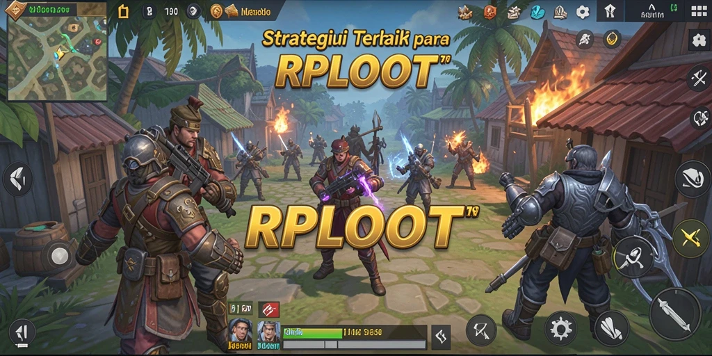 Screenshot gameplay RPLOOT menampilkan pertempuran strategi yang menegangkan.