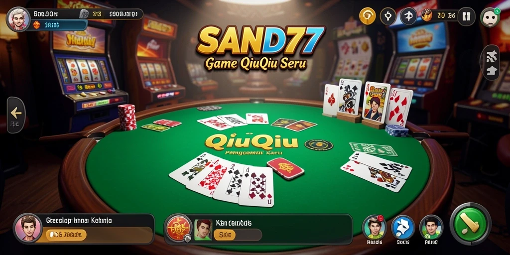 Tampilan antarmuka gameplay SAND77 yang menarik dan interaktif.