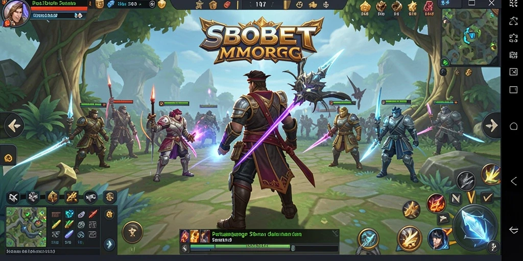 Screenshot menunjukkan aksi seru dalam gameplay SBOBET MMORPG.